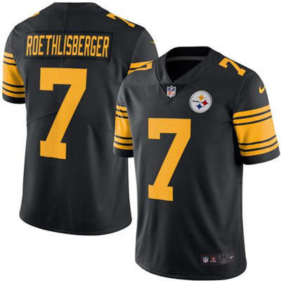 Ben Roethlisberger Black Men's Stitched NFL Limited Rush Jersey - Sports Nut Emporium