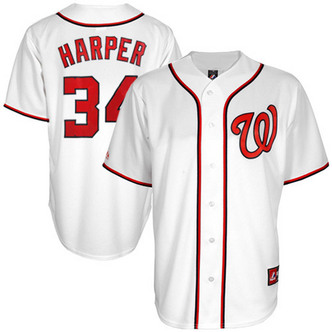 Bryce harper Washington Nationals White Jersey - Sports Nut Emporium