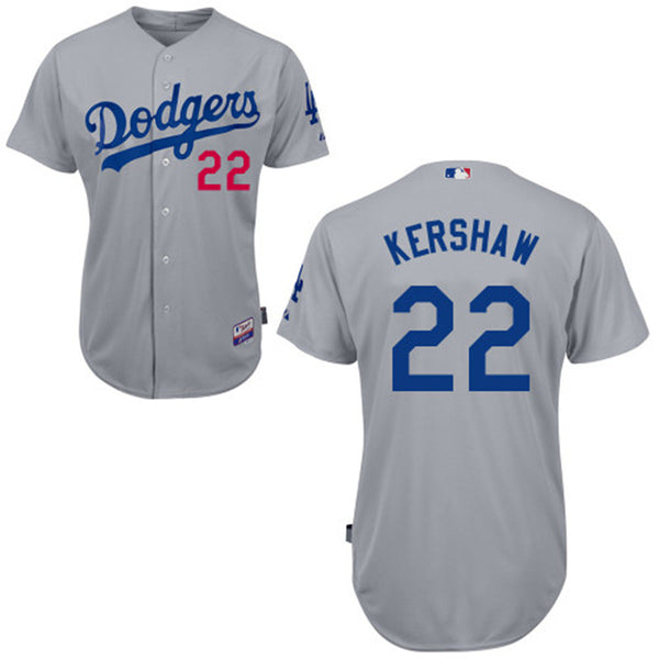 Clayton Kershaw Los Angeles Dodgers Grey flex fit Jersey