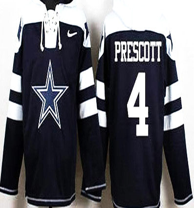 Dak Prescott Navy Blue Pullover Hoodie - Sports Nut Emporium
