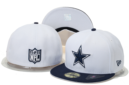 Dallas Cowboys New Era NFL59 FIFTY Fitted White Cap