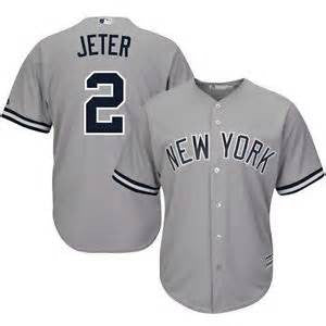 Derek Jeter #2 new York Yankees away jersey (grey) - Sports Nut Emporium