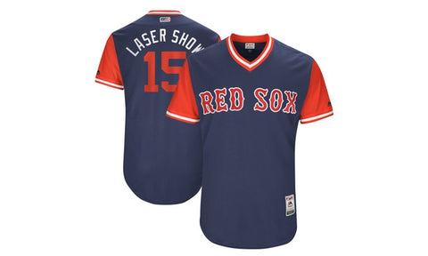 Dustin Pedroia Men's Majestic Navy Boston Red Sox 2017 Players Weekend Team Jersey - Sports Nut Emporium