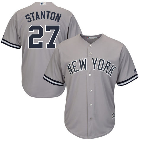 Giancarlo Stanton New York Yankees Majestic Cool Base  Player Jersey – Gray - Sports Nut Emporium