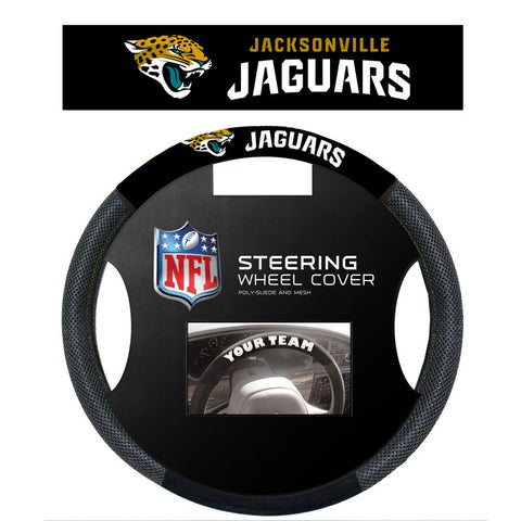 Jacksonville Jaguars poly Suede Steering wheel Cover - Sports Nut Emporium