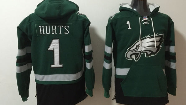 Jalen Hurts Philadelphia Eagles Front Pocket pullover hoodie