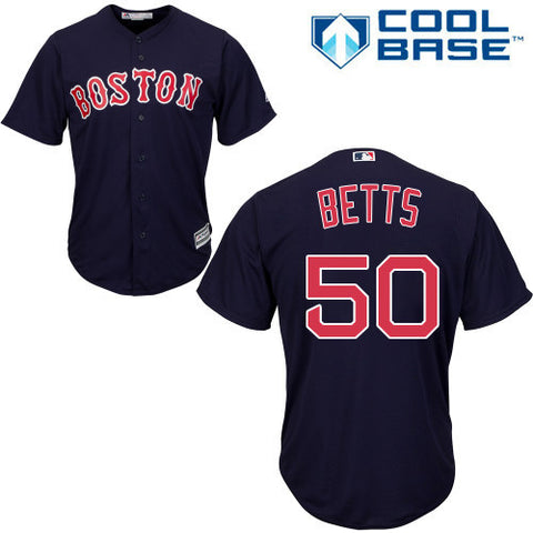 Navy Blue Mookie Betts Men's Majestic MLB Boston Red Sox Cool Base Alt