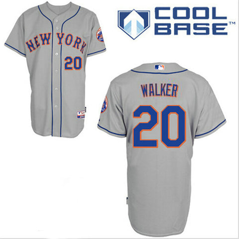Neil Walker New York Mets Grey cool Base jersey - Sports Nut Emporium