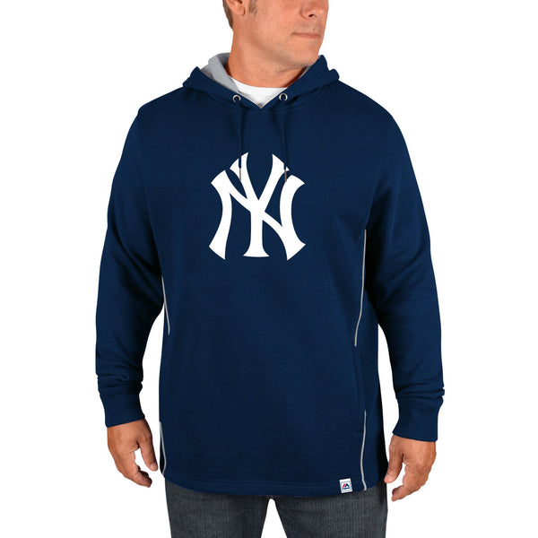 New York Yankees Majestic Navy Cooperstown Left/Righty Pullover Hoodie - Sports Nut Emporium