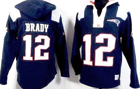 Tom Brady New England Patriots Navy Blue Player Winning Method Pullover Hoodie - Sports Nut Emporium