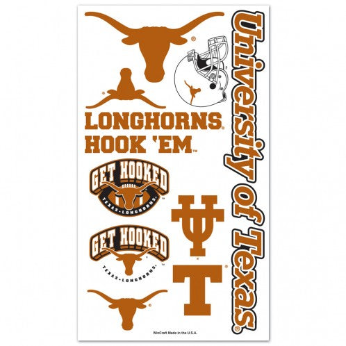 Texas Longhorns Easy To Use Tattoos - Sports Nut Emporium