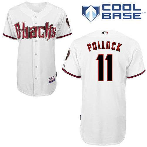 A J Pollock White Cool Base Arizona Diamondbacks jersey - Sports Nut Emporium