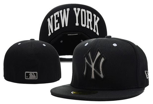 New York Yankees New Era 59 Fifty MLB RETRO CLASSIC POP BLACK Fitted Hat - Sports Nut Emporium