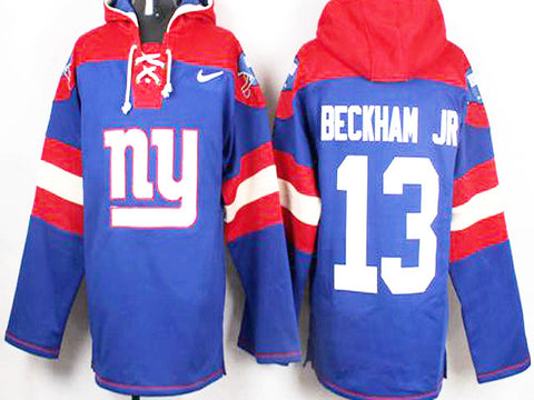 Odell Beckham Jr  New York Giants Royal Blue Player Pullover NFL Hoodie - Sports Nut Emporium