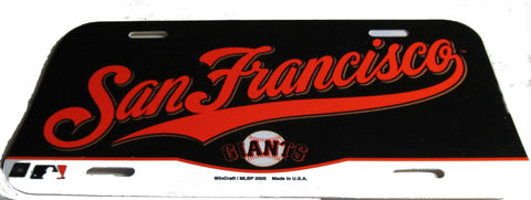 San Fransisco Giants license plate - Sports Nut Emporium
