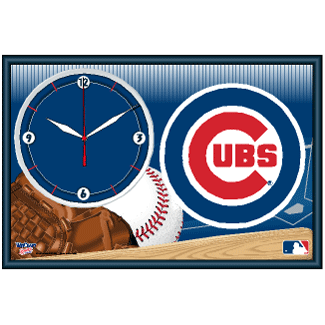 Chicgo Cubs framed clock - Sports Nut Emporium