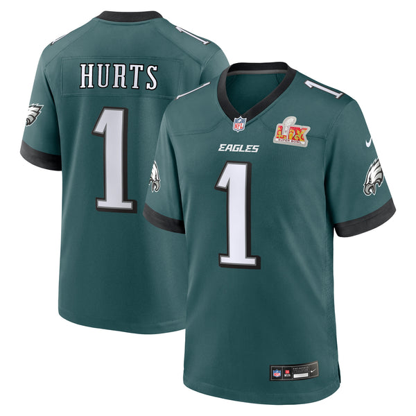 Jalen Hurts Midnight Green Super Bowl LIX Mens jersey