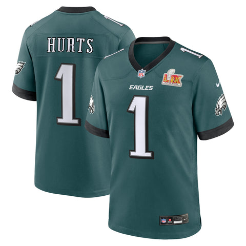 Jalen Hurts Midnight Green Super Bowl LIX Mens jersey