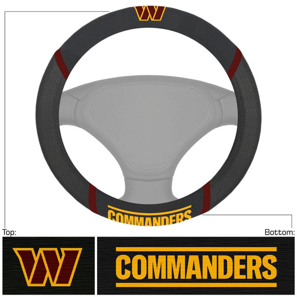 Washington Commanders   Massage Grip Steering Wheel Cover