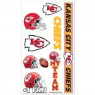 Kansas city Chiefs temporary tattoos.