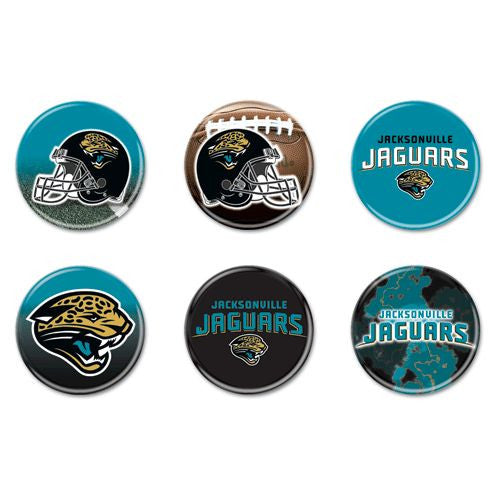 Jacksonville Jaguars 6 pack buttons - Sports Nut Emporium