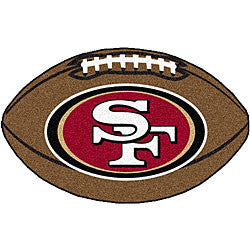 San Fransisco 49ers football shaped mat - Sports Nut Emporium