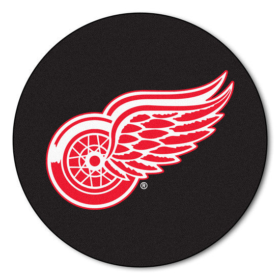 Detroit Red Wings puck shaped mat - Sports Nut Emporium