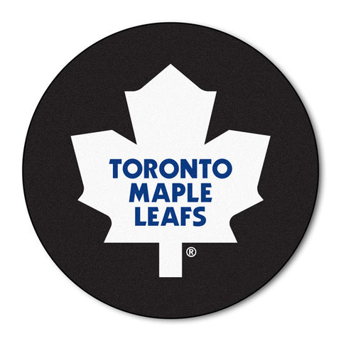 Toronto Maple Leafs puck shaped floor mat - Sports Nut Emporium