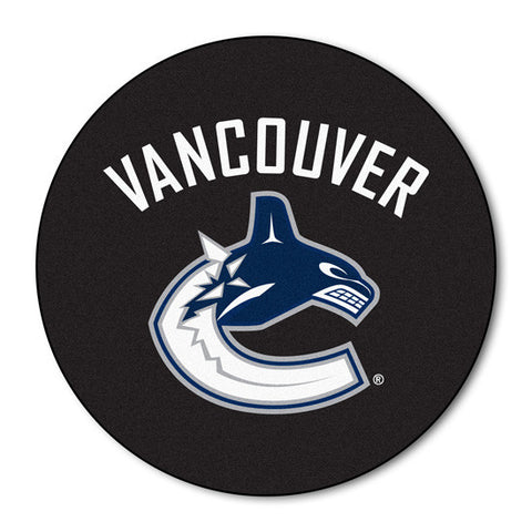 Vancouver Canucks puck shaped floor mat - Sports Nut Emporium