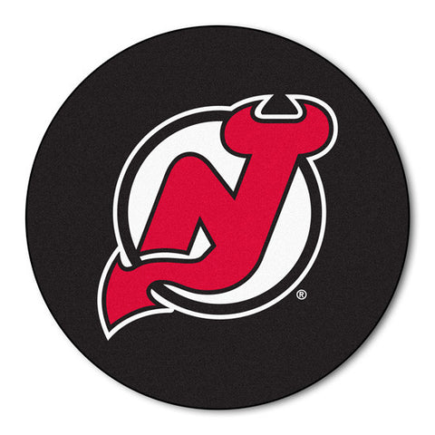 New Jersey Devils puck shaped floor mat - Sports Nut Emporium