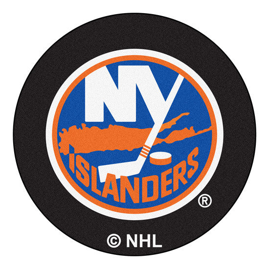 New York Islanders Striped Textured Puck