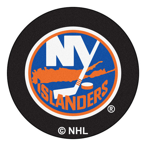 New York Islanders puck shaped floor mat - Sports Nut Emporium