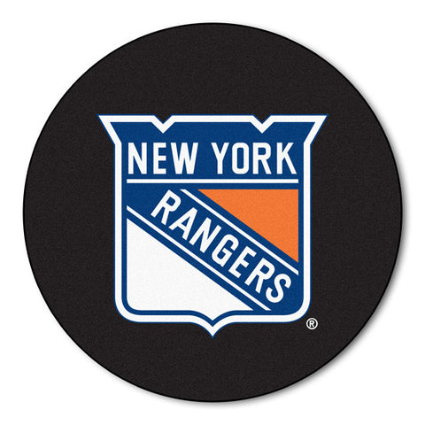 New York Rangers puck shaped floor mat - Sports Nut Emporium