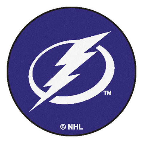 Tampa Bay Lightning puck shaped floor mat - Sports Nut Emporium