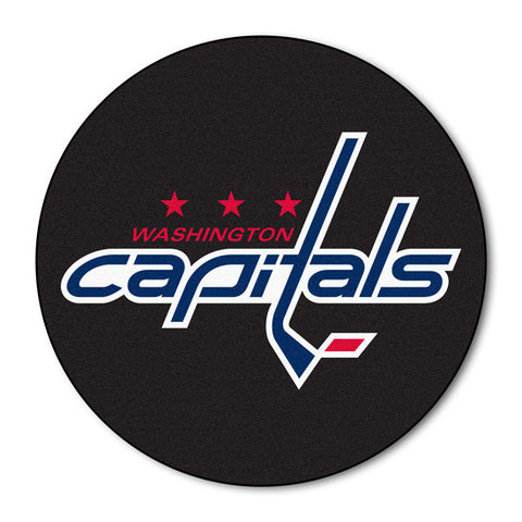 Washington  Capitals puck shaped floor mat - Sports Nut Emporium