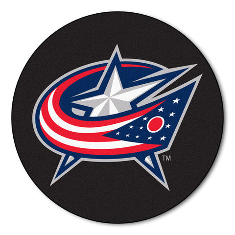 Columbus Blue jackets puck shaped floor mat - Sports Nut Emporium