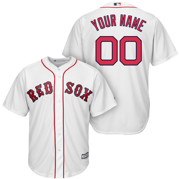 Boston Red Sox Men's Majestic white custom jersey