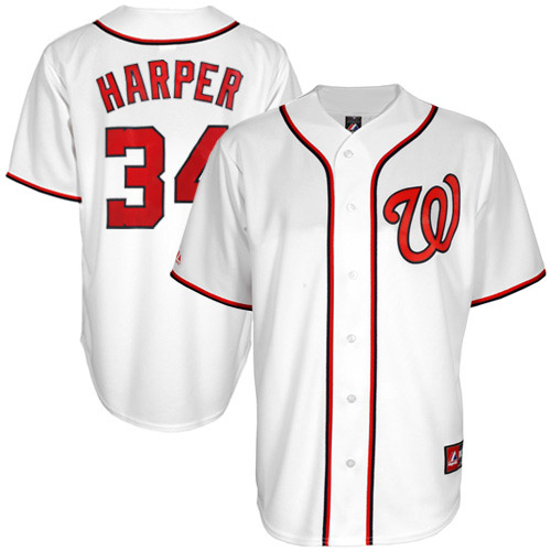 Bryce harper Washington Nationals White Jersey - Sports Nut Emporium