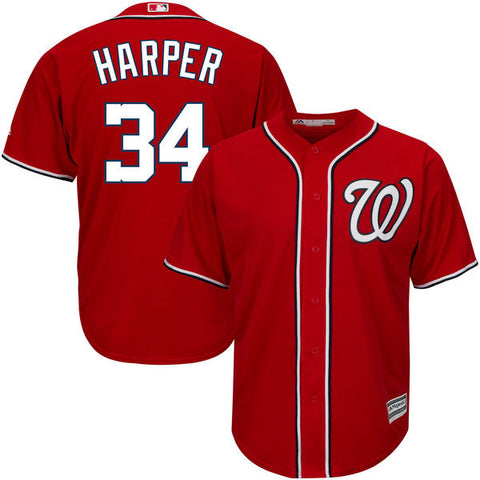 Bryce Harper Men's Washington Nationals Majestic Red Alternate  Cool Base Player Jersey - Sports Nut Emporium