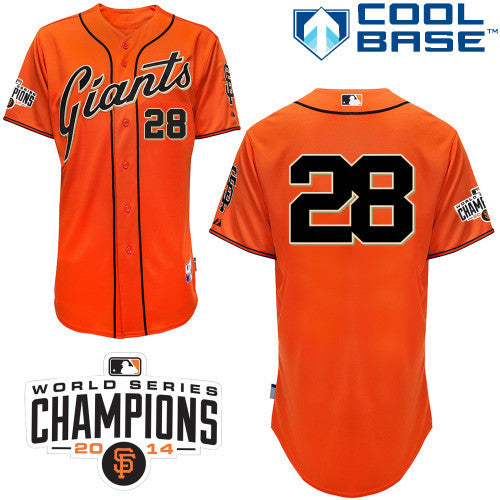 Buster Posey #28 San Francisco Giants Orange Alternate Flex Base Jersey -  Cheap MLB Baseball Jerseys