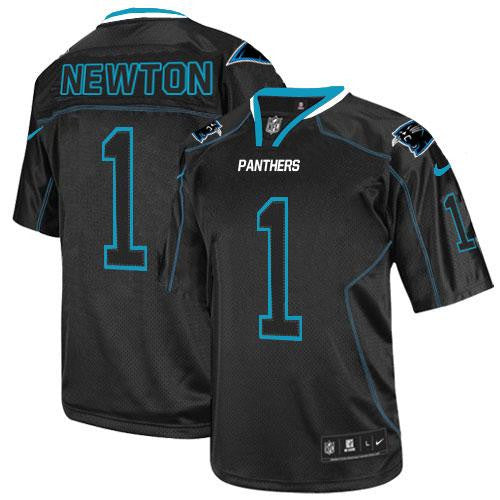 Cam Newton Lights Out Black Men's Stitched NFL Elite Jersey - Sports Nut Emporium