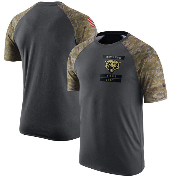 elleve banan fodbold Chicago Bears Salute To Service Men's Camo Tee Shirt