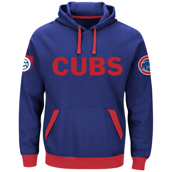 Chicago Cubs Blue Front Pocket pullover hoodie - Sports Nut Emporium