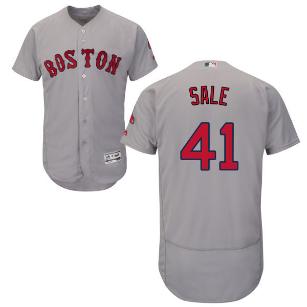 Chris Sale Boston Red Sox Major League baseball Flex Fit Grey Jersey