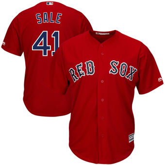 Chris Sale Men's Boston Red Sox  Majestic Red Alternate Cool Base Jersey - Sports Nut Emporium