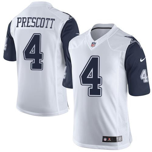 Dak Prescott White Men's Dallas Cowboys Limited Rush Jersey