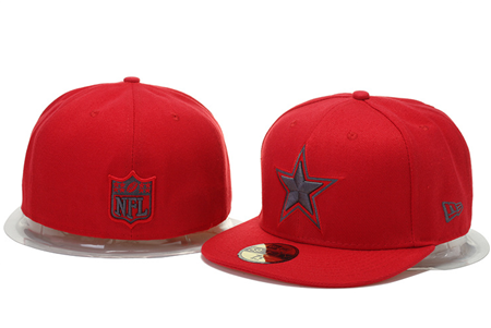 Dallas Cowboys New Era NFL Pop Gray Basic 59 FIFTY Red Cap - Sports Nut Emporium