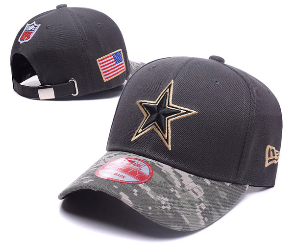 Dallas Cowboys New Era  Men's Camo Salute To Service Sideline 39THIRTY  Adjustable  Hat - Sports Nut Emporium