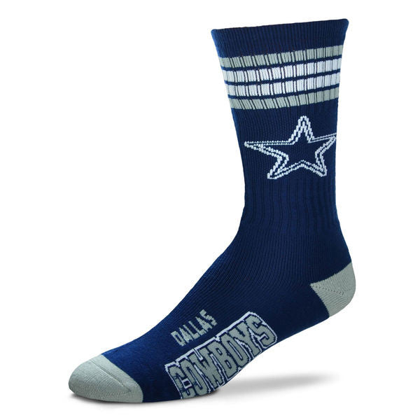 Dallas Cowboys  4-Stripe Deuce  Color Performance Crew Socks - Sports Nut Emporium
