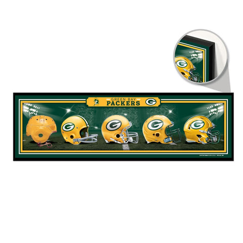 Green Bay Packers helmet Evolution Sign - Sports Nut Emporium